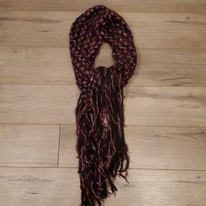Brand New Black and Maroon Wool Scarf